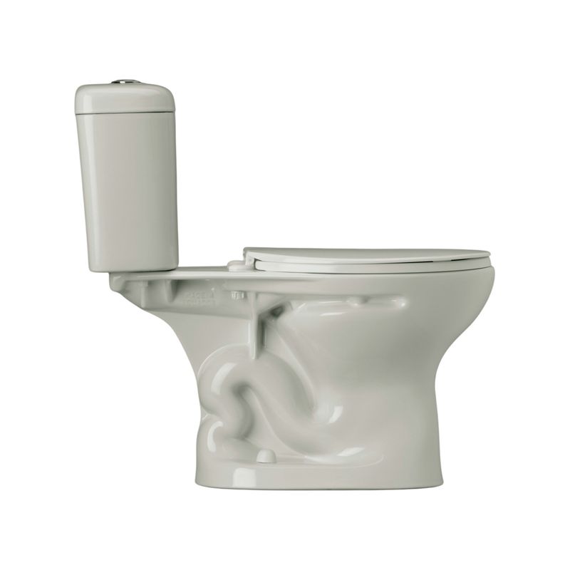 Sanitario Milán simple descarga 2 piezas push blanco Franz Viegener, vista lateral del cuerpo y tanque