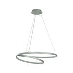 Luminaria colgante LED clara plata 36 W 100-240 V 4000 K Designers Lighting, vista frontal de diseño circular entrelazado