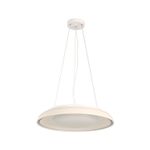 Luminaria LED convertible colgante/plafón Victoria 36 W 100-240 V CCT 3000/4000/6500 K Ikelite, color blanco suspendida