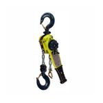 Tecle de palanca 3/4 a 1 1/8 ton F2250 Hastings, cuerpo amarillo con ganchos negros y cadena de acero