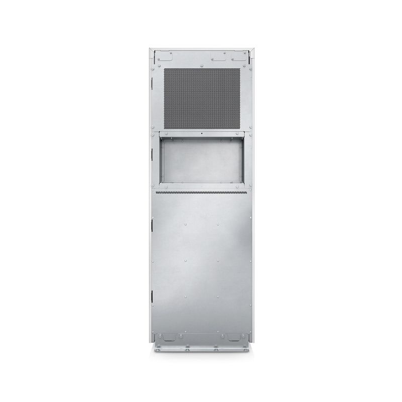 UPS 3F 120 kVA 208V T20min Galaxy VS Schneider Electric, vista posterior del equipo en color gris metálico