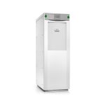 UPS 3F 25KVA 208V T20MIN Galaxy VS Schneider Electric, equipo vertical blanco con panel digital y rejilla frontal