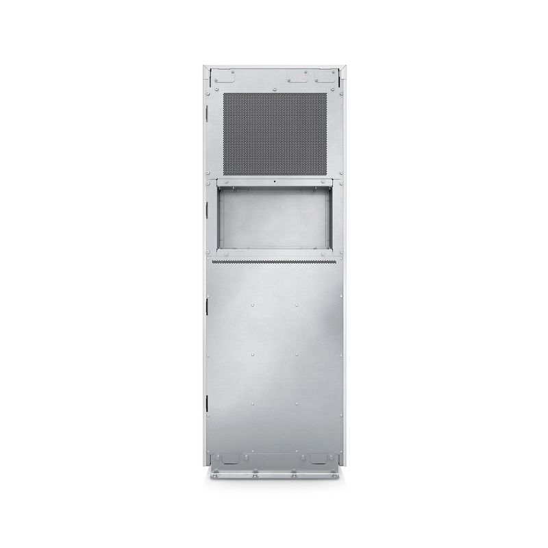 UPS 3F 25 kVA 208V T20 min Galaxy VS Schneider Electric, vista posterior del chasis metálico con rejilla de ventilación