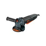 Esmeriladora angular eléctrica 4-1/2 pulgadas industrial 850 W Truper, vista lateral con disco y mango auxiliar