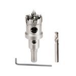 Brocasierra carburo de tungsteno Truper de 1-1/8 pulgadas, con broca guía y llave Allen en color plateado