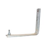 Ménsula simple unidad para poste para cortacircuito o pararrayo Milano, soporte metálico galvanizado en forma de L