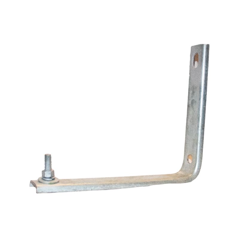 Ménsula simple unidad para poste para cortacircuito o pararrayo Milano, soporte metálico galvanizado en forma de L