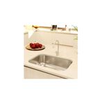 Pantry 1 tina 43x55x16.5 cm sin escurridor submontar Socoda, instalado en cocina con grifo y frutas sobre madera