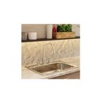 Pantry 1 tina 48x62x13.9 Socoda, instalado en encimera con grifería de cuello de cisne y mando doble