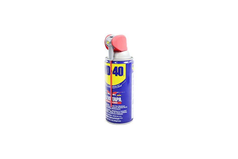 Lubricante Flexi-Tapa 9 onzas WD-40, envase cilíndrico azul con aplicador rojo y tubo flexible extendido