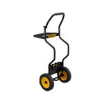 Carro de carga para martillo demoledor D25981 DeWALT, vista lateral con ruedas amarillas y negras y mango curvo
