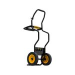 Carro de carga para martillo demoledor D25981 DeWALT, vista lateral completa con ruedas amarillas y negras y mango ergonómico