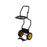 Carro de carga para martillo demoledor D25981 DeWALT, vista frontal diagonal con ruedas amarillas y estructura negra