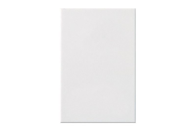 Azulejo 20 x 30 Andes Plus blanco brillante Porcelanite, vista frontal de la pieza rectangular de color blanco