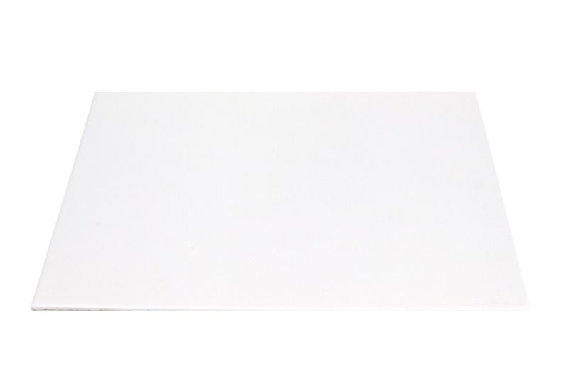 Azulejo Nevada blanco 25 x 40 mate interior Porcelanite, vista frontal de la pieza rectangular en color blanco