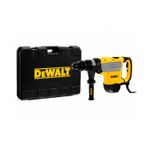 Rotomartillo SDS eléctrico DeWALT de 1-7/8 pulgadas SDS MAX, equipo amarillo y negro junto a su maletín de transporte