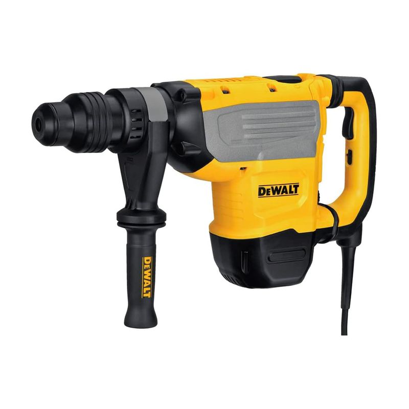 Rotomartillo SDS eléctrico DeWALT de 1-7/8 pulgadas SDS Max, vista lateral completa del equipo amarillo y negro