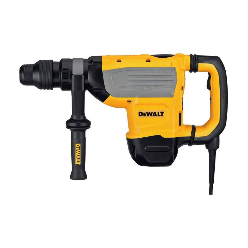 Rotomartillo SDS eléctrico DeWALT de 1-7/8 pulgadas SDS Max, vista lateral completa en color amarillo y negro