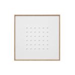 Cuadro con marco decorativo 80 x 4.5 x 80 cm Concepts, marco de madera clara con diseño de puntos blancos en relieve