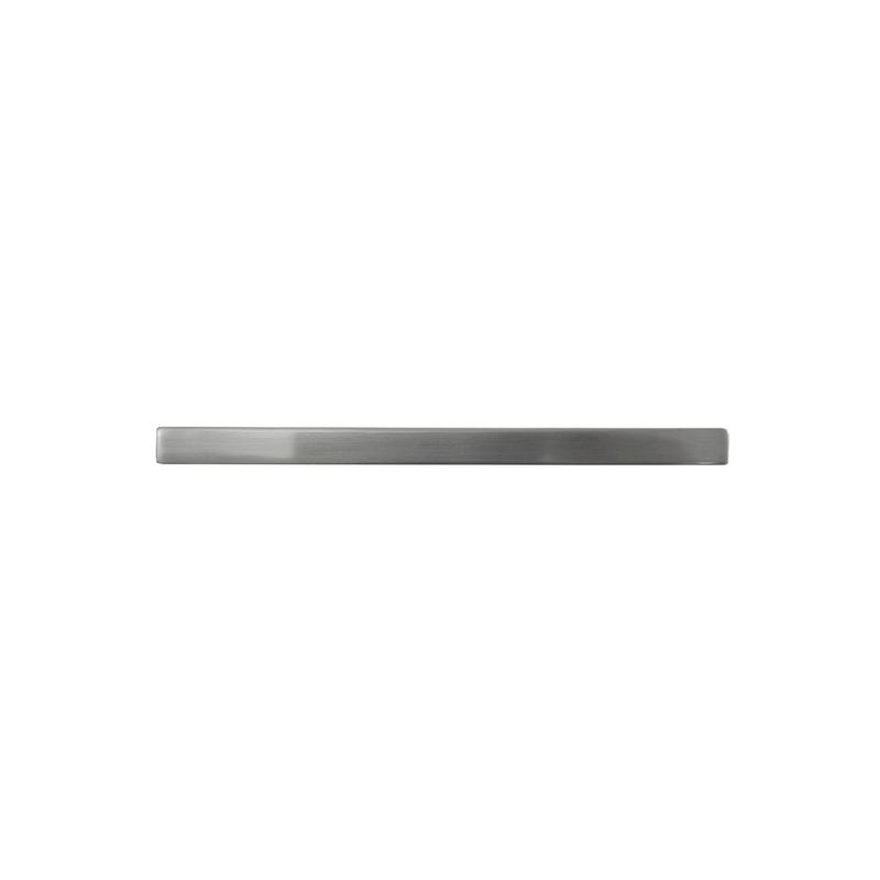 Jaladera de barra Contempo 3-3/4 pulgadas (96 mm) níquel satinado Laurey, vista frontal alineada horizontalmente
