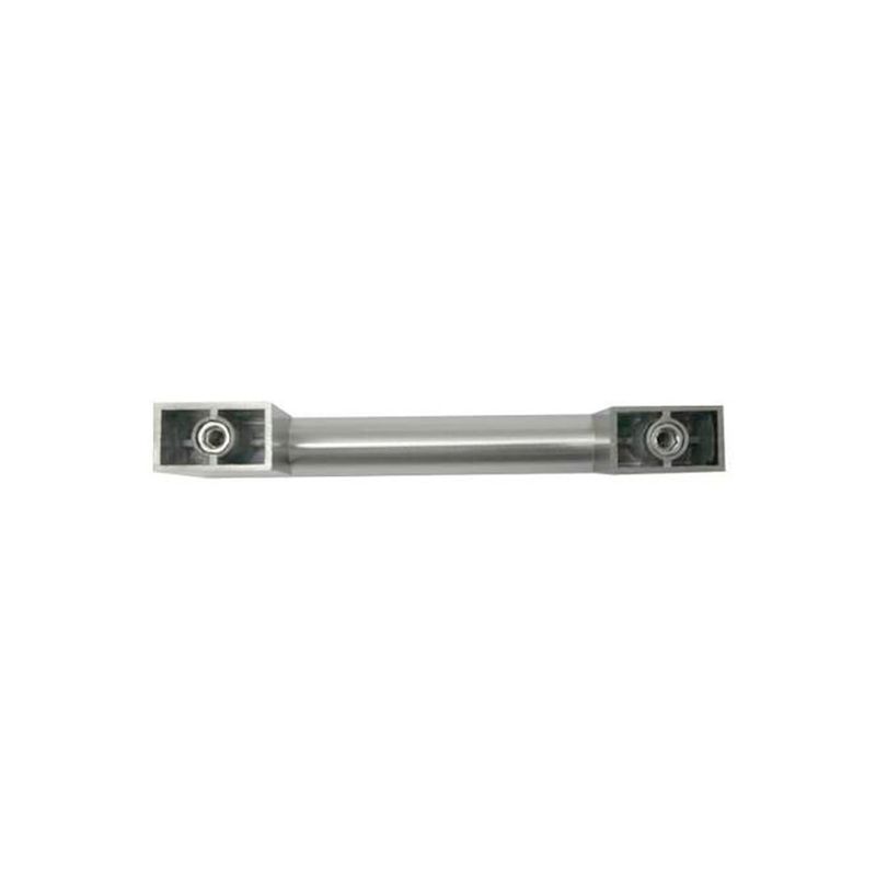 Jaladera de barra Tribeca 3-3/4 pulgadas (96 mm) níquel satinado Laurey, vista frontal del tirador metálico