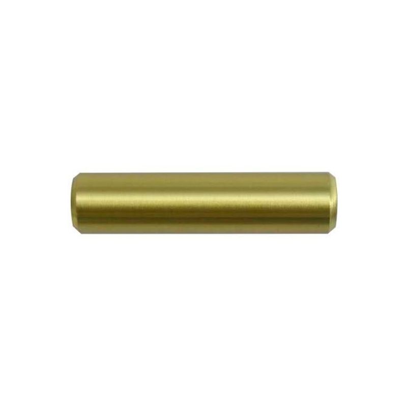 Jaladera de barra T Melrose de 2 pulgadas (50 mm) latón satinado Laurey, vista frontal del mango cilíndrico