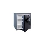 Caja de seguridad digital Sentry Safe de 1.2 pies cúbicos, vista abierta que muestra el interior y teclado numérico