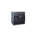 Caja de seguridad digital Sentry Safe de 1.2 pies cúbicos, vista frontal en color gris con teclado numérico y manija