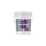 Pintura acrílica universal cubeta blanco mate Superior Modelo, envase plástico blanco con asa metálica y etiqueta morada