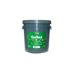 Base látex Goltex 1100 Sur cubeta media satinado superior Sur, vista frontal del envase plástico gris con etiqueta verde