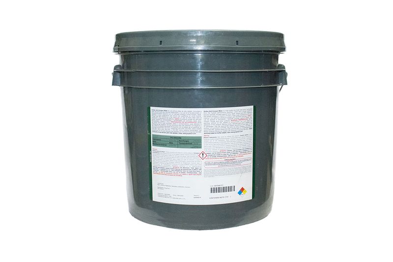 Base látex Goltex 1000 Sur cubeta deep mate superior, vista posterior de la cubeta con etiquetas de advertencia y uso