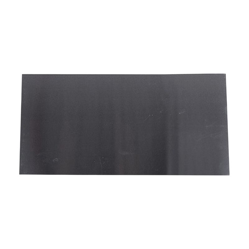 Lámina negra 4 x 10 pies x 3/32 Multiperfiles, superficie rectangular de metal color negro vista frontal