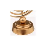 Reloj de arena decorativo metálico dorado 23 cm Atmosphera, primer plano de la base circular y soporte dorado