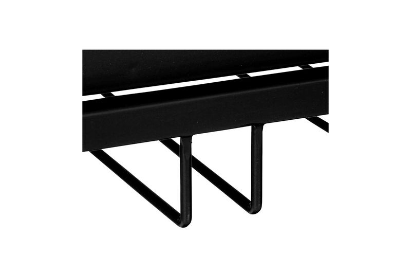 Mesa de servicio metálica negra 93 cm Atmosphera, acercamiento detallado a la estructura inferior de metal negro