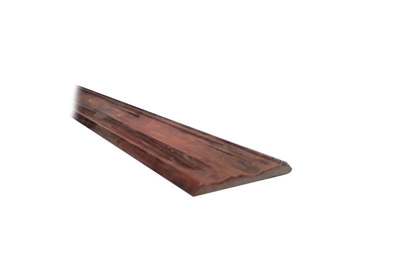 Moldura PVC laminada cocoa 8 cm x 2.70 mts Canet, vista en perspectiva desde el extremo superior derecho