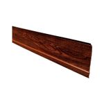 Rodapié PVC 10 cm x 2.40 mts café Canet, vista diagonal con textura de madera