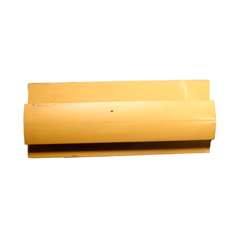 Unión para tablilla plástica 5.90 m madera oscura Canet, vista frontal de la pieza en tono amarillo madera