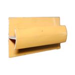 Unión para tablilla plástica de 5.90 metros madera oscura Canet, vista frontal del perfil tubular
