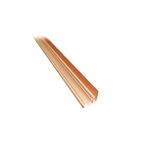 Moldura para tablilla plástica 5.90 m madera clara Canet, vista en perspectiva del perfil y su acabado
