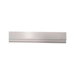 Rodapié curvo con diseño blanco 8.5 cm x 2.9 m Canet, vista frontal de la pieza extendida sobre fondo blanco