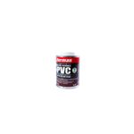 Pega PVC gris Durman de 1/8 galón, vista frontal del envase cilíndrico con etiqueta roja y blanca