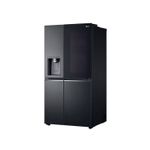 Refrigerador Inverter InstaView con dispensador SBS Craft Ice 612L Matte Black LG, vista lateral en ángulo