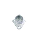 Accesorio para retenida de compresión base Line Hardware, vista superior del soporte metálico galvanizado con perno