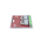 Candado laminado 2 piezas Ace 52 mm negro alta seguridad, dos unidades en empaque blíster con fondo rojo y blanco