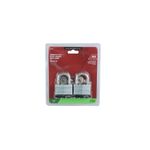Candado laminado 2 piezas Ace 52 mm negro alta seguridad, juego de dos candados en su empaque plástico transparente