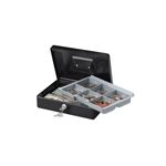 Caja de seguridad de llave Sentry Safe de 0.12 pies cúbicos, abierta con bandeja organizadora de monedas y billetes