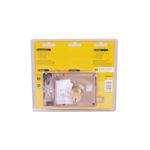 Cerradura parche Yale metal cilindro fijo derecha, empaque original con cartón amarillo y accesorios incluidos