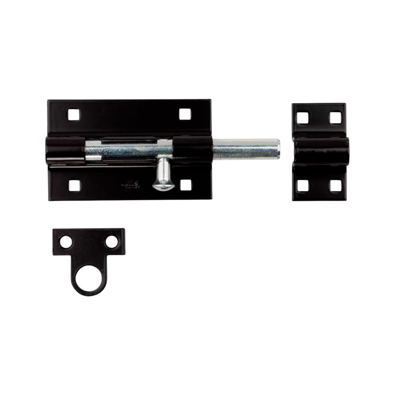 Pasador recto National Hardware de 5 pulgadas negro uso pesado, piezas desarmadas con el perno metálico extendido