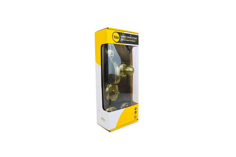 Cerradura pichel Wales llave/mariposa Yale bronce antiguo, producto dentro de su empaque original amarillo y transparente