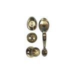 Cerradura pichel Wales llave/mariposa Yale bronce antiguo, juego de piezas desglosado con manija, perilla y cilindro